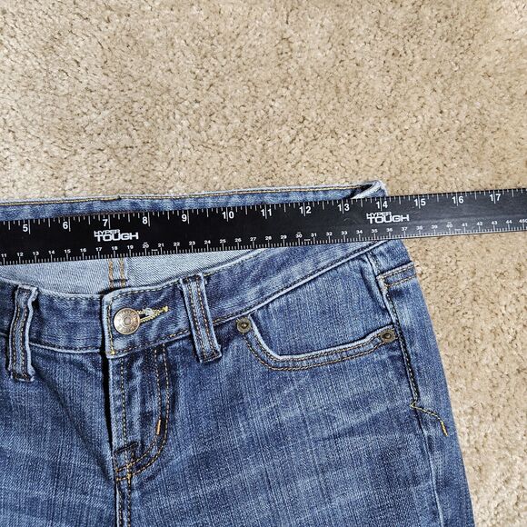 The Limited Womens Jeans 2 Long Blue Hemmed Straight Denim - Picture 7 of 10